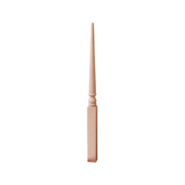 HOUSE OF FORGINGS 48 in. x 3 in. Red Oak Wood Stabilizer Newel Post