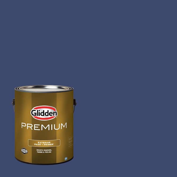 Glidden Premium 1 gal. PPG1168-7 Egyptian Violet Flat Exterior Latex Paint