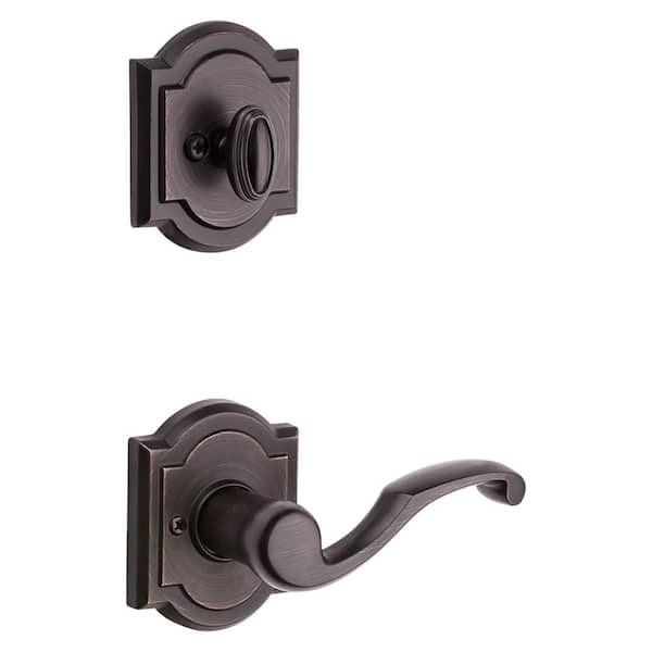 Prestige Pistoria Single Cylinder Venetian Bronze Door Handleset w/ Arch Rose Madrina Door Lever Feat SmartKey Security