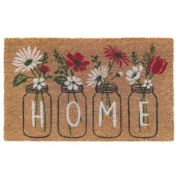 Printed Coir Mat 18x30-Dainty Bouquets
