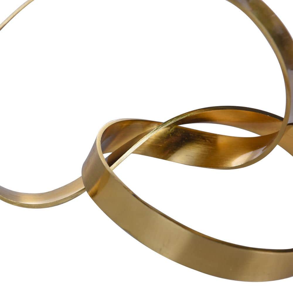 Brushed Brass Knot Decorative Table Accent