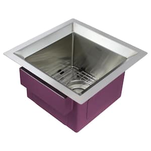 Studio Undermount Stainless Steel 15 in. Single Bowl Kitchen Sink in Brushed Finish