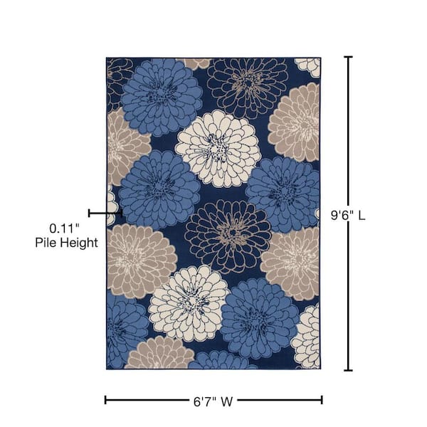 Flower Burst Classroom Rug (6' x 9' Rectangle)