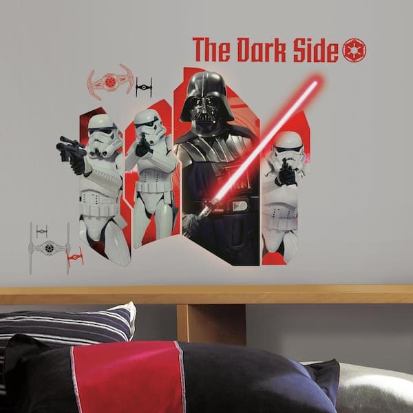RoomMates 2.5 in. W x 27 in. H Star Wars Classic Darth Vader 6-Piece Peel and Stick Wall Graphic