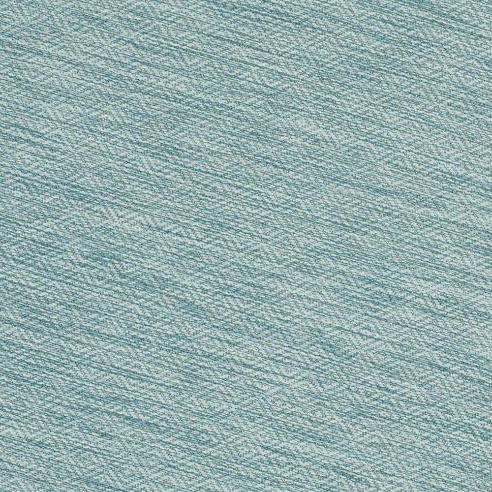 Aqua Round Flat Woven Synthetic Non-slip Rug