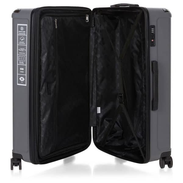 J&V TEXTILES Roberto Cavalli Luxury 3-Piece Gray Expandable Hard