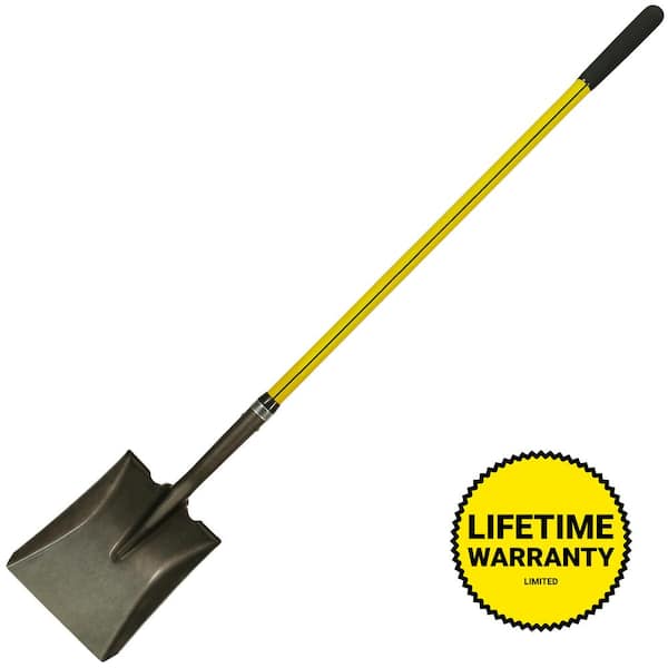 48 in. Classic Fiberglass Handle with Heavy-Duty Steel Square Point Blade Shovel and Cushion Grip