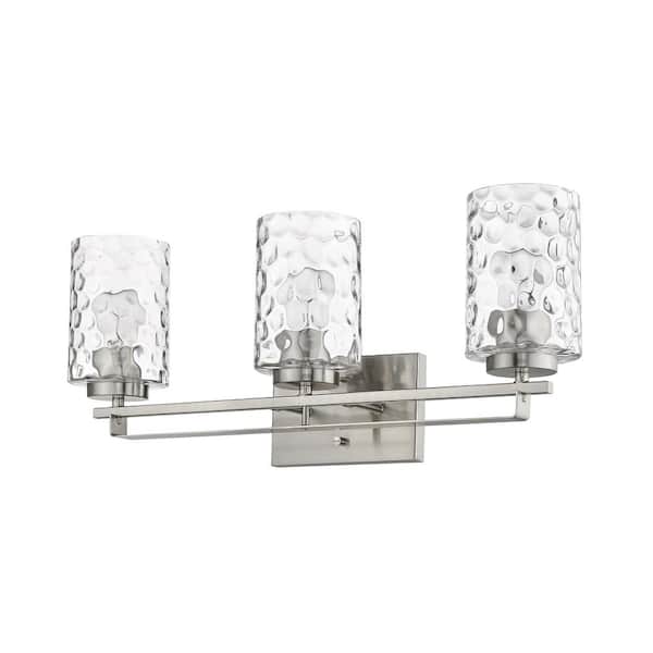 Livvy 24 in. 3-Light Satin Nickel Vanity Light