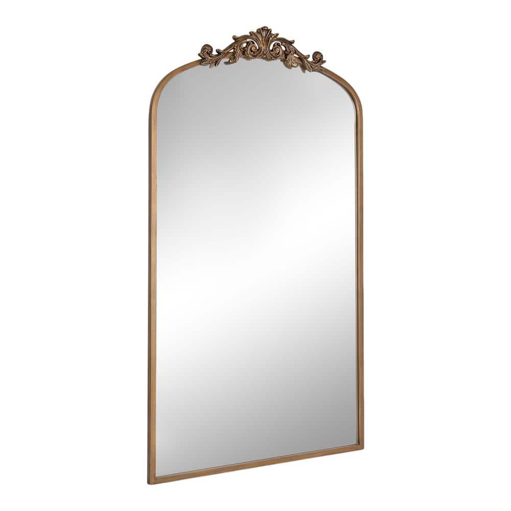 Kate and Laurel Arendahl 23.50 in. W x 42.00 in. H Gold Arch Traditional  Framed Decorative Wall Mirror 223706 The Home Depot