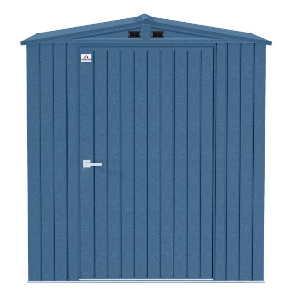 Elite 6 ft x 6 ft Blue Galvanized Steel Storage Shed