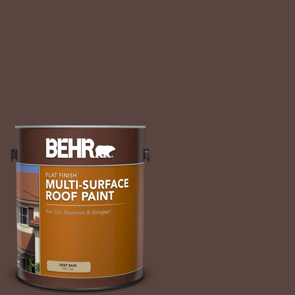 1 gal. #MQ1-58 Chocolate Soul Flat Multi-Surface Exterior Roof Paint