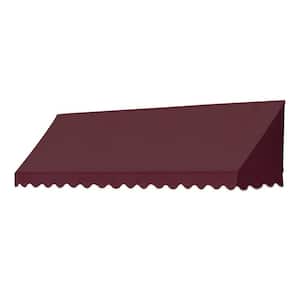 8 ft. Traditional Manually Retractable Awning (26.5 in. Projection) in Burgundy
