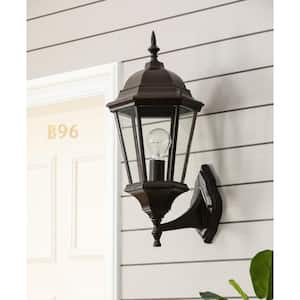 Aged Copper Aluminum Finish Metal Outdoor Wall Lantern Sconce Light