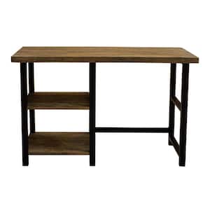 48 in. Rectangular Natural Writing Desk with Open Storage