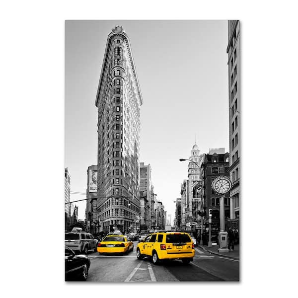 Trademark Fine Art 16 in. x 24 in. Flatiron Building NYC by Philippe Hugonnard Floater Frame Architecture Wall Art