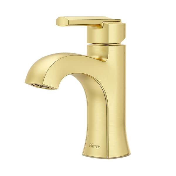 Pfister Vaneri Single Handle Single Hole Bathroom Faucet in Brushed Gold