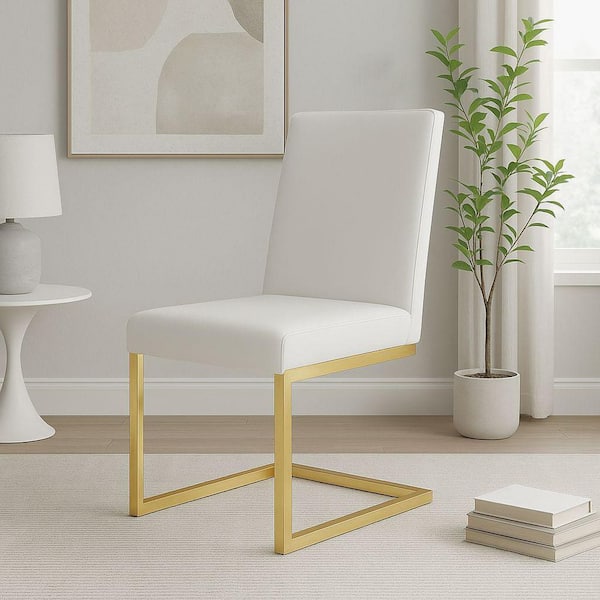 Batavia White & Gold Dining Chair (Set of 2)