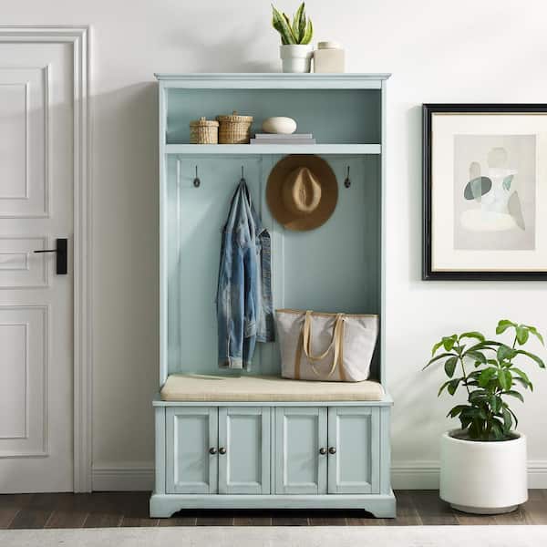 CROSLEY FURNITURE Holbrook Distressed Seafoam Halltree CF6039-BL