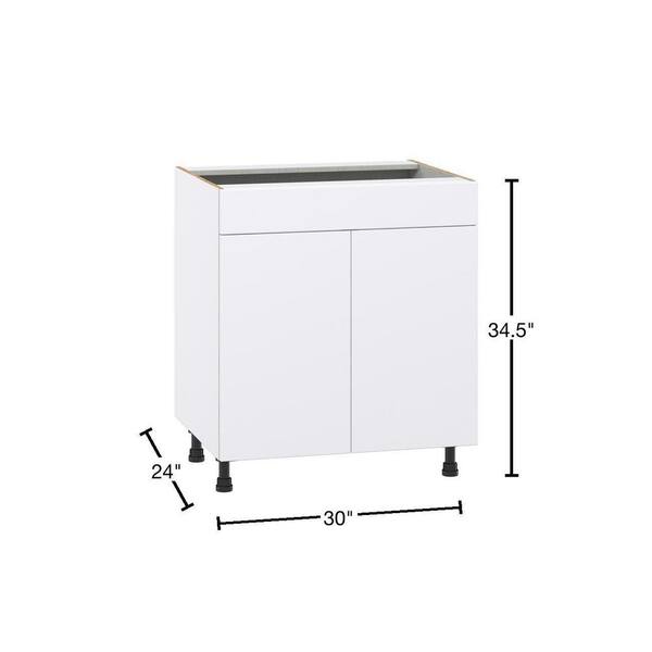 Assembled Sink Base Kitchen Cabinet in White with False Drawer