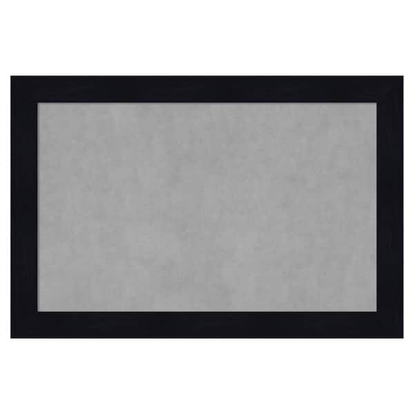 Amanti Art Shiplap Navy 36 in. x 24 in Framed Magnetic Board