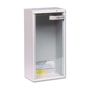 23 in. H x 6 in. W x 7.5 in. D 10 lb. Heavy-Duty Steel Surface Mount Fire Extinguisher Cabinet in White