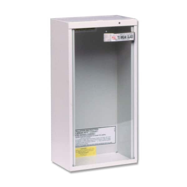 Kidde 23 in. H x 6 in. W x 7.5 in. D 10 lb. Heavy-Duty Steel Surface Mount Fire Extinguisher Cabinet in White