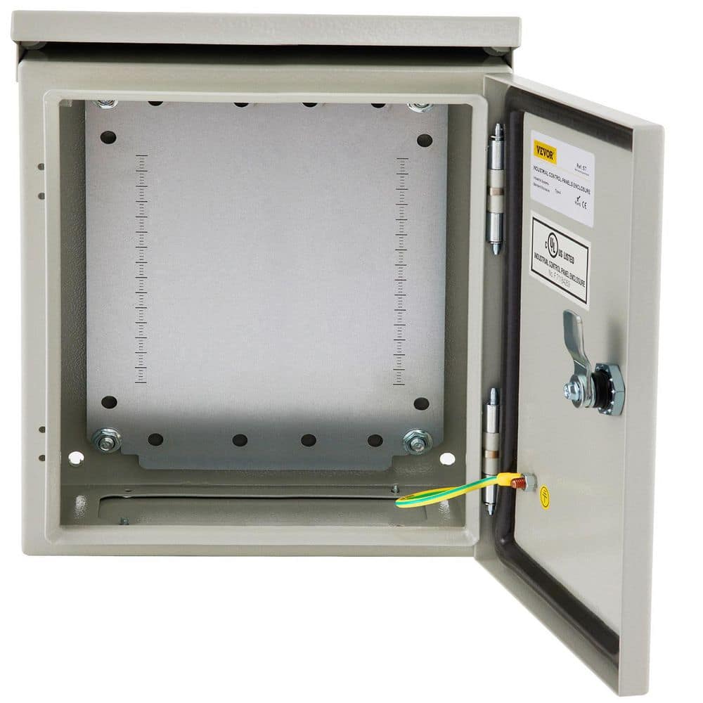Vevor Electrical Enclosure Box 8 X 8 X 6 In Nema 4x Ip65 Junction Box Carbon Steel Hinged With