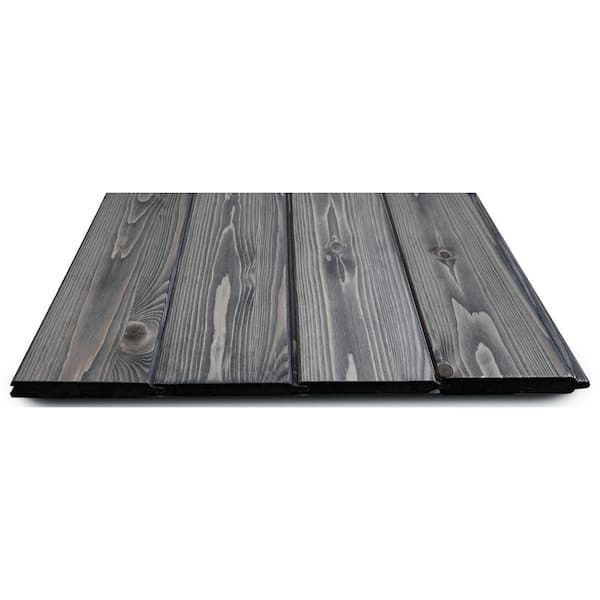Pacific Entries 1 in. x 4 in. x 84 in. Charcoal Knotty Pine Barn Wood Tongue and Groove Board (15-Pack)