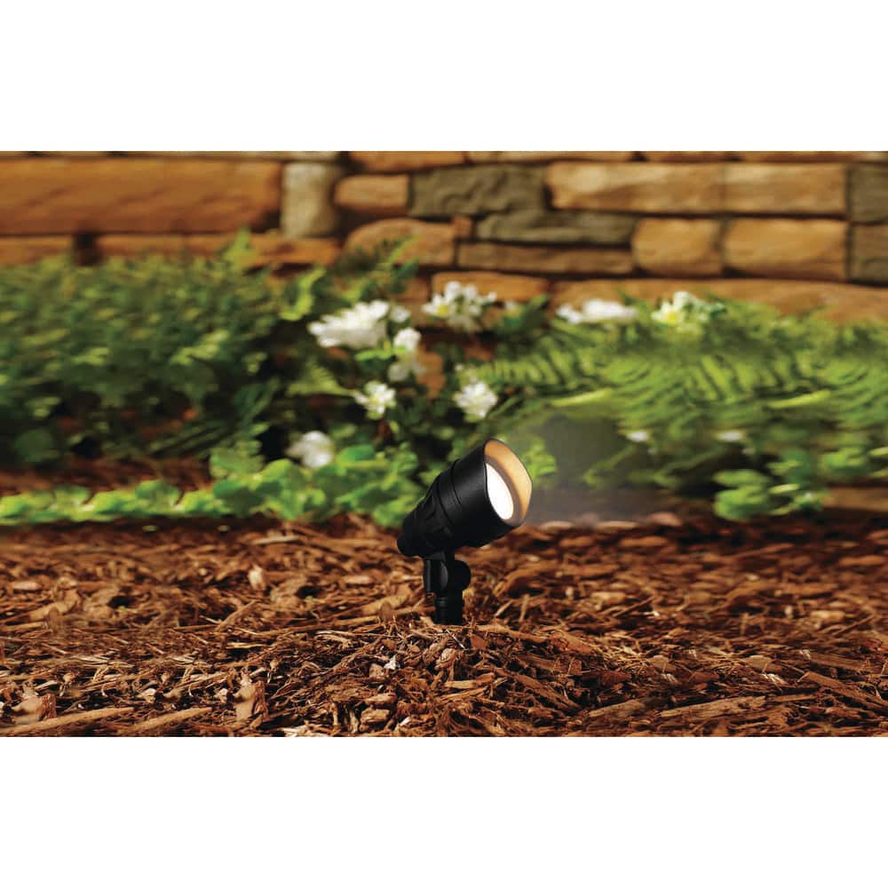 Hampton Bay 200 Lumen Low Voltage Black Hardwired Adjustable Light