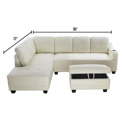 Off White Sectional Sofas Living, Off White Leather Sleeper Sofa