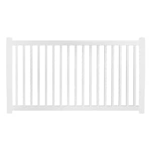 48 in. H x 124 ft. L Neptune White Vinyl Complete Vinyl Pool Fence Project Pack