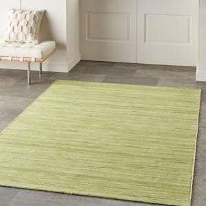 Interweave Green 6 ft. x 9 ft. Solid Ombre Geometric Modern Area Rug
