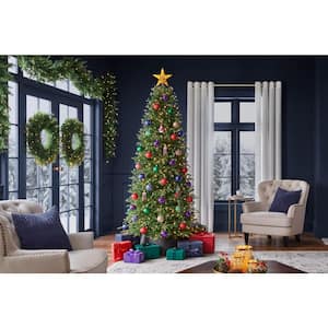 7.5 ft. Pre-Lit LED Grand Duchess Twinkling Fir Slim Artificial Christmas Tree