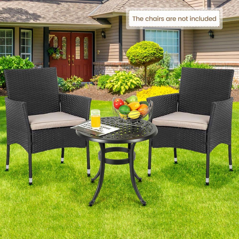 Cast Aluminum Outdoor Side Table, Outdoor Coffee Table, Small Outdoor Table