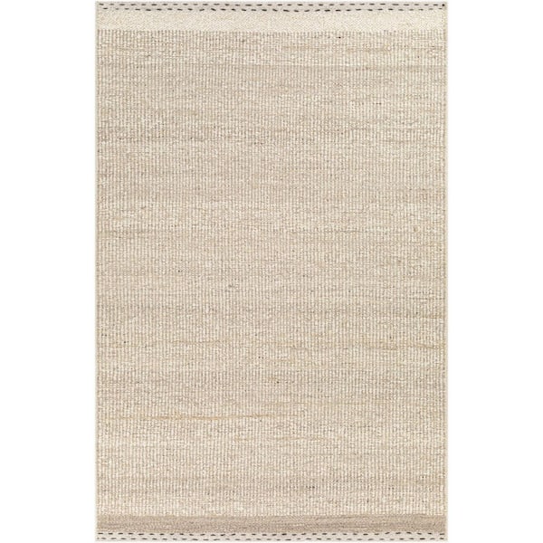 Sadie Light Beige Cottage Solid Color 12 ft. x 15 ft. Area Rug