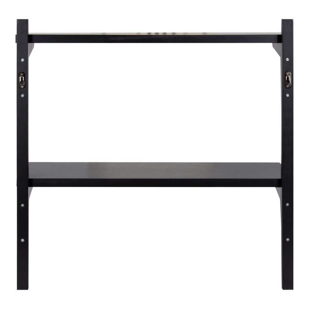 Meridien Black Poplar Wood 28'' Floating Wall Shelf