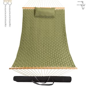13 ft. Soft Weave 2-Person Hammock with Pillow and Storage Bag, Green