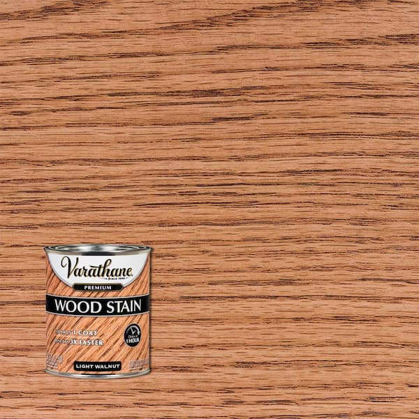 Light Walnut, Varathane Premium Oil-Based Interior Wood Stain-211796, Half  Pint, 4 Pack