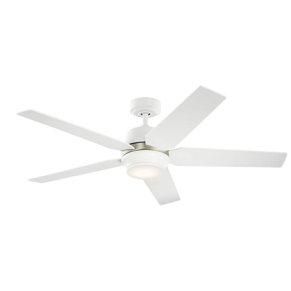 UPC 783927000024 product image for Maeve 52 in. Indoor Matte White Downrod Mount Ceiling Fan with Integrated LED wi | upcitemdb.com