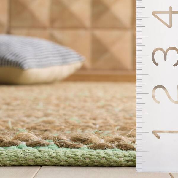 SAFAVIEH Cape Cod 8 ft. x 10 ft. Green/Natural Abstract Distressed