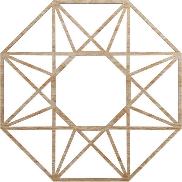 Ekena Millwork 0.375 in. x 34 in. x 34 in. Wood (Red Oak) Medallion Moulding