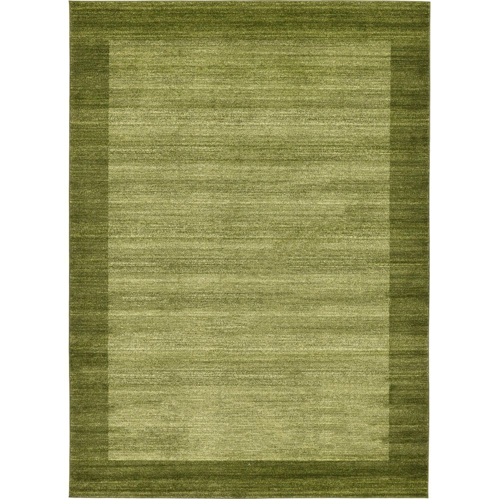 EasyCare Reversible Light Green Synthetic Area Rug - 8' x 11' 4