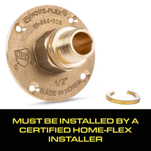 HOME-FLEX 1/2 in. CSST x 1/2 in. MIPT Brass Termination Flange 11