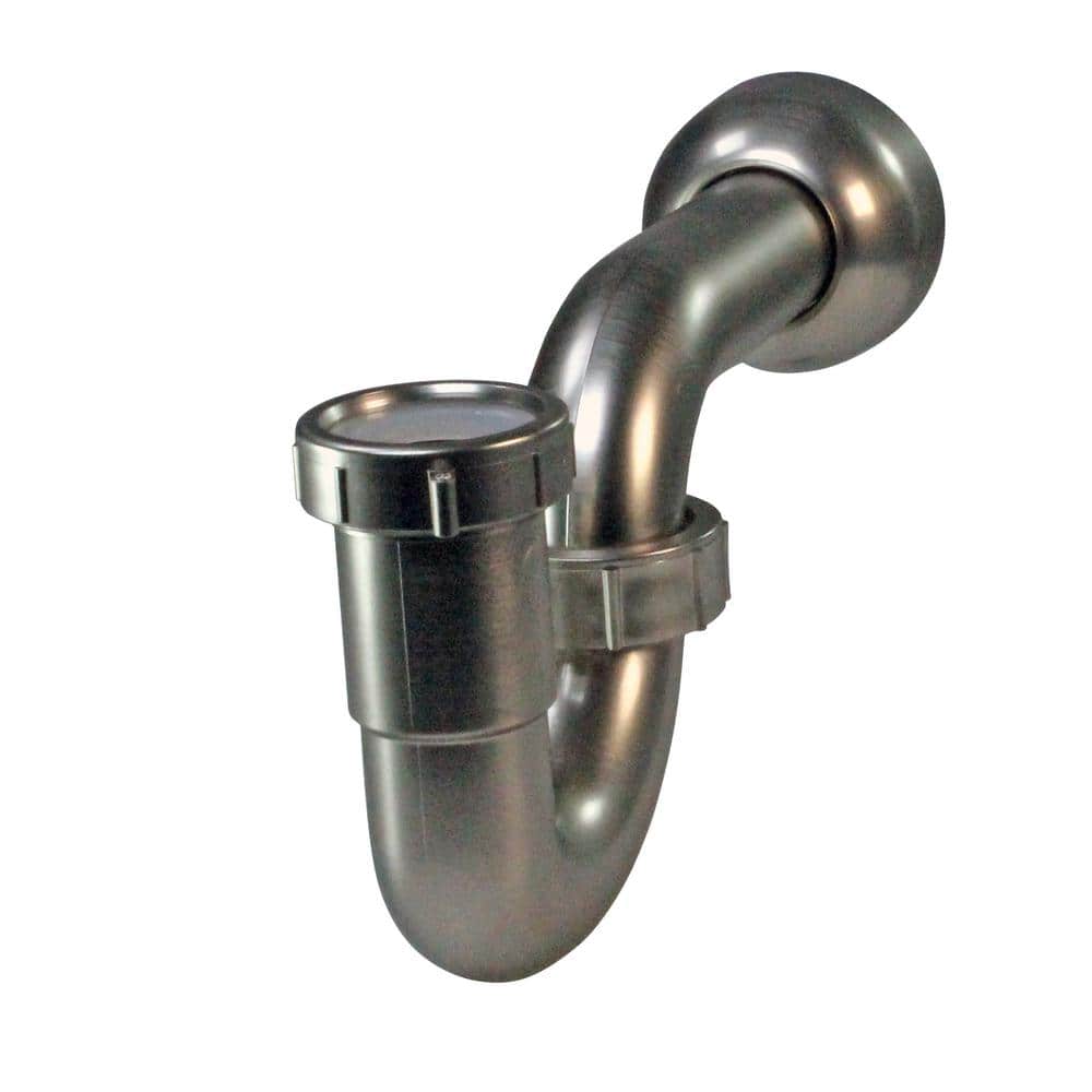 Satin Nickel Decorative ABS P-Trap with Slip Joint