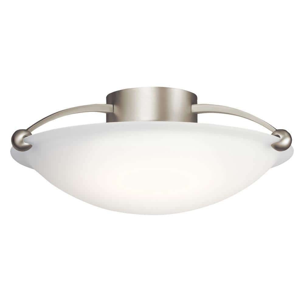 kichler flush mount brushed nickel