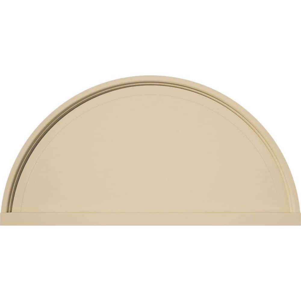Pedss Ekena Millwork 24-in. W x 12-in. H x 2-in. P Half Round Smooth ...