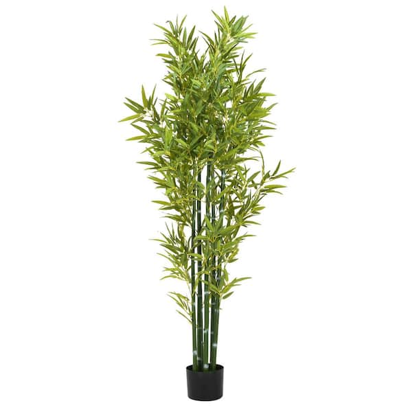 Afoxsos 6 ft. Artificial Bamboo Tree in Pot, Set of 2