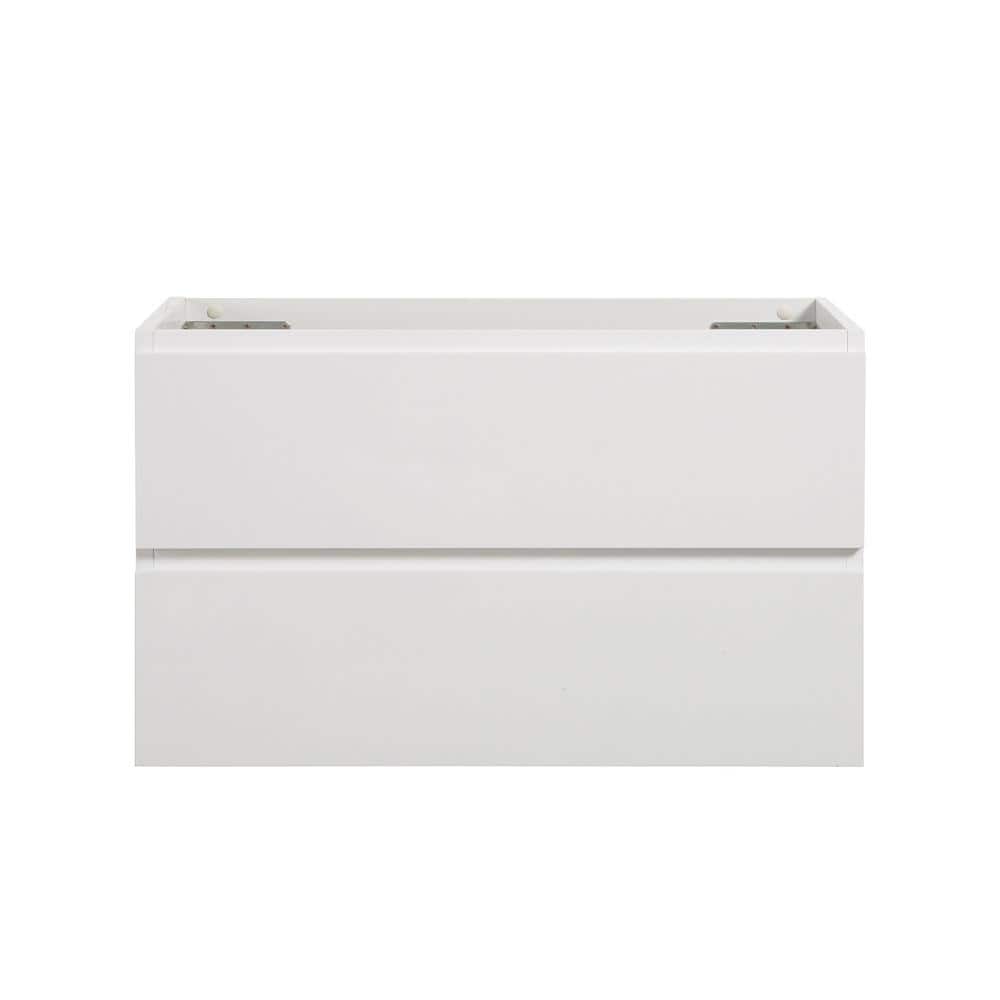 35.5 in. W x 17.9 in. D x 20.5 in. H Wall Mount Wood Bath Vanity Cabinet wi