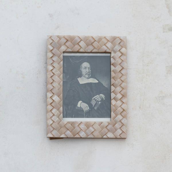 Ivory Woven Resin 7.5" x 9.5" Photo Frame