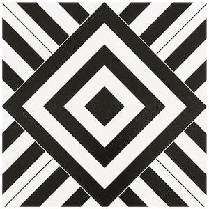 Retro Geometric 12 in. x 12 in. Self-Adhesive Vinyl Floor Tile (20 Tiles/20 sq. ft.)